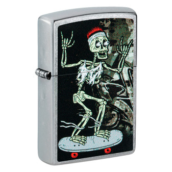 Accendino Zippo 48911 Skateboard Design Ricaricabile Antivento