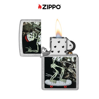 Accendino Zippo 48911 Skateboard Design Ricaricabile Antivento