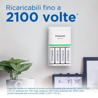 Batterie Ricaricabili 2000mAh HR6 Stilo AA Mignon 1.2V - 4pz Eneloop