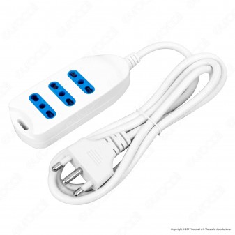 Life Multipresa 3 Posti Colore Bianco - per Interno - mod. 38.1030123E