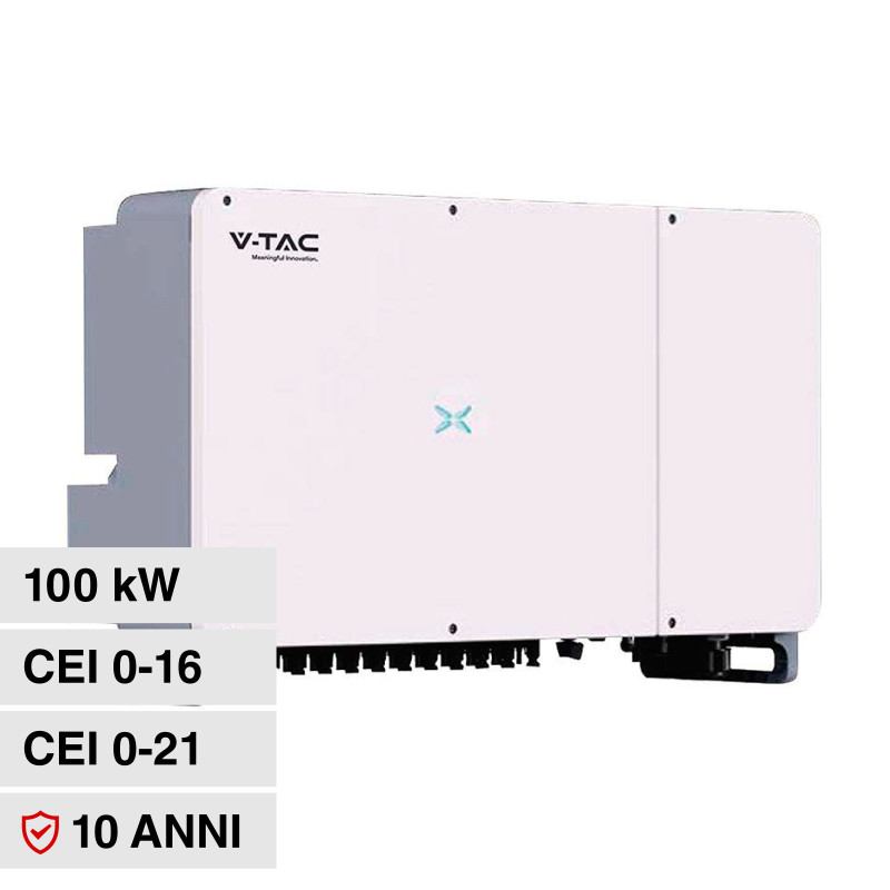 VT-6607100 Inverter 100kW Trifase IP66 Pannelli Solari V-Tac
