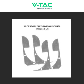 VT-8208 Profilo Angolare in Alluminio da 2m per Strisce LED V-Tac