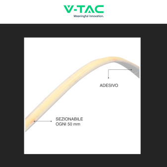 V-Tac VT-COB 320 Striscia LED COB Flessibile 50W 320 LED/m 5m 24V IP67