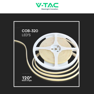 V-Tac VT-COB 320 Striscia LED COB Flessibile 50W 320 LED/m 5m 24V IP67