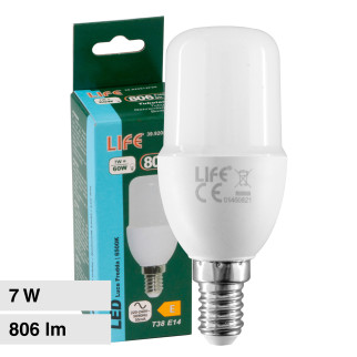 Lampadina LED E14 7W Tubolare T38 SMD Life