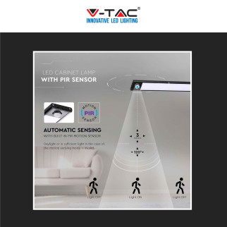 Lampada LED da Armadio 1,5W SMD Sensore PIR V-Tac VT-8141
