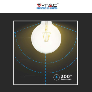 VT-2143 Lampadina LED E27 12W Bulb G125 Filament Vetro V-Tac