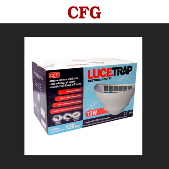 LuceTrap Lampada UV 13W Trappola Adesiva Cattura Insetti 120m² CFG