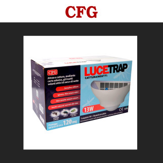 LuceTrap Lampada UV 13W Trappola Adesiva Cattura Insetti 120m² CFG