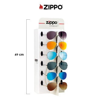 Zippo Espositore da Banco con 9 Occhiali da Sole Lenti Colorate OBP-9A