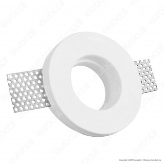 Portafaretto Rotondo da Incasso in Gesso per Lampadine GU10 e GU5.3 -