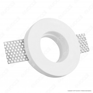 Portafaretto Rotondo da Incasso in Gesso per Lampadine GU10 e GU5.3 -