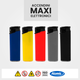 Atomic Electronic F11 Accendino Tinta Unita Soft Touch 50 Accendini