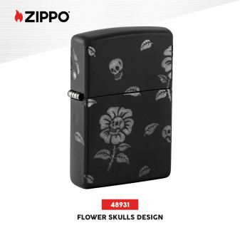 Accendino Zippo mod. 48931 Zippo Flower Skulls Design Ricaricabile