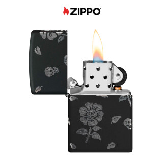 Accendino Zippo mod. 48931 Zippo Flower Skulls Design Ricaricabile