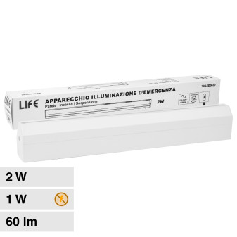 Life Lampada LED Uscita Emergenza SE+SA Self Test mod.39.LED0630
