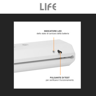 Life Lampada LED Uscita Emergenza SE+SA Self Test mod.39.LED0630