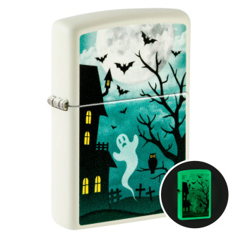 Accendino Zippo 48727 Spooky Design Luminoso al Buio