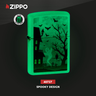 Accendino Zippo 48727 Spooky Design Luminoso al Buio