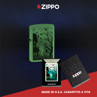 Accendino Zippo 48727 Spooky Design Luminoso al Buio