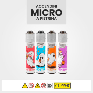 Clipper Micro Accendino a Pietrina Lots Of Laughs 4 Accendini