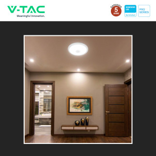 VT-13CCT Plafoniera 3in1 LED Rotonda 12W SMD Chip Samsung V-Tac Pro