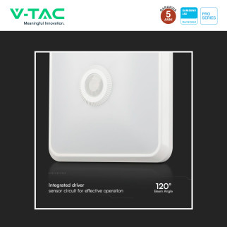 VT-81003 Plafoniera 3in1 LED Quadrata 12W SMD Chip Samsung V-Tac Pro