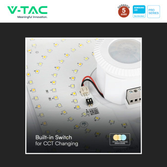 VT-81003 Plafoniera 3in1 LED Quadrata 12W SMD Chip Samsung V-Tac Pro