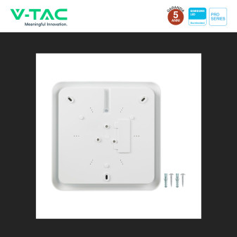 VT-81003 Plafoniera 3in1 LED Quadrata 12W SMD Chip Samsung V-Tac Pro