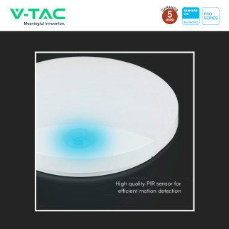 VT-81004 Plafoniera 3in1 LED Rotonda 15W SMD Chip Samsung V-Tac Pro