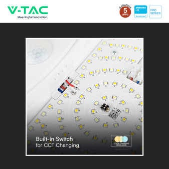 VT-81004 Plafoniera 3in1 LED Rotonda 15W SMD Chip Samsung V-Tac Pro