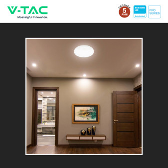 VT-81004 Plafoniera 3in1 LED Rotonda 15W SMD Chip Samsung V-Tac Pro