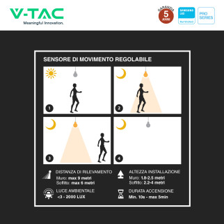 VT-81004 Plafoniera 3in1 LED Rotonda 15W SMD Chip Samsung V-Tac Pro