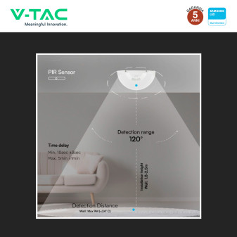 VT-81005 Plafoniera LED Mezza Luna 10W SMD Chip Samsung V-Tac