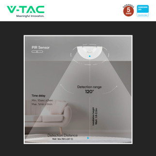 VT-81005 Plafoniera LED Mezza Luna 10W SMD Chip Samsung V-Tac