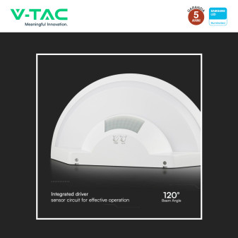 VT-81005 Plafoniera LED Mezza Luna 10W SMD Chip Samsung V-Tac