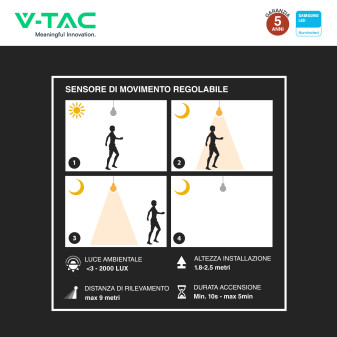 VT-81005 Plafoniera LED Mezza Luna 10W SMD Chip Samsung V-Tac