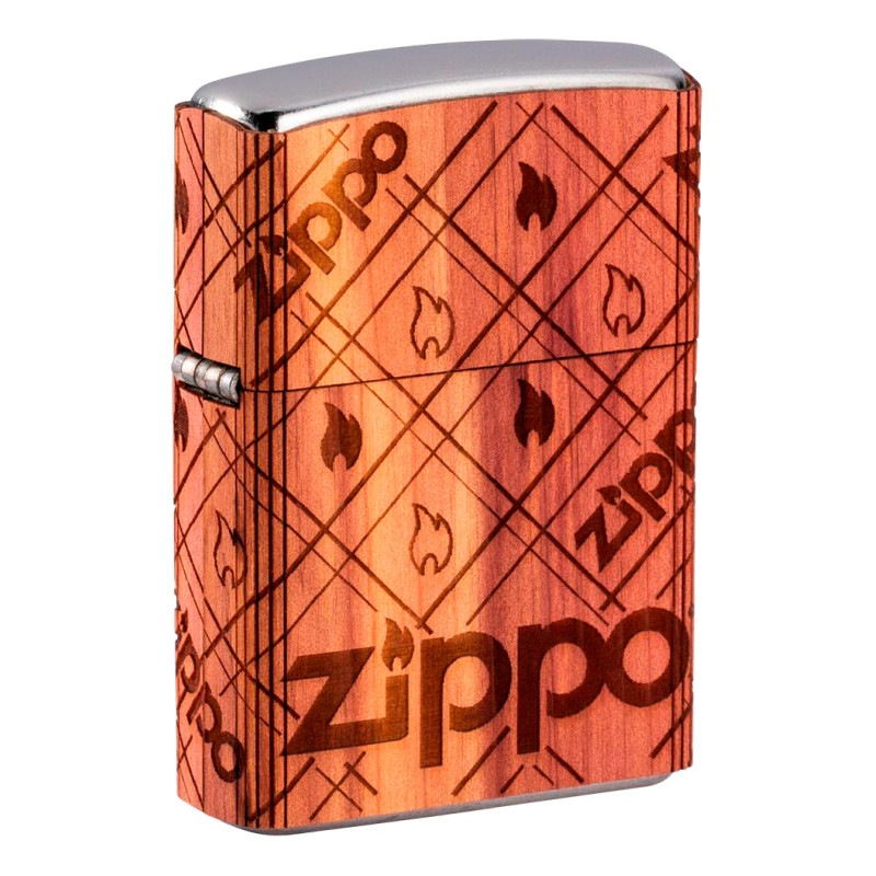 Accendino Zippo 49331 Woodchuck USA Wrap Zippo Flame Ricaricabile