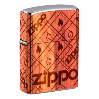 Accendino Zippo 49331 Woodchuck USA Wrap Zippo Flame Ricaricabile