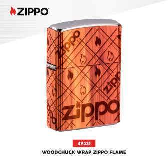Accendino Zippo 49331 Woodchuck USA Wrap Zippo Flame Ricaricabile