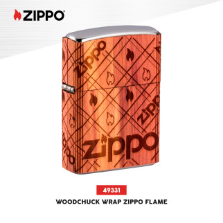 Accendino Zippo 49331 Woodchuck USA Wrap Zippo Flame Ricaricabile