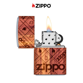 Accendino Zippo 49331 Woodchuck USA Wrap Zippo Flame Ricaricabile