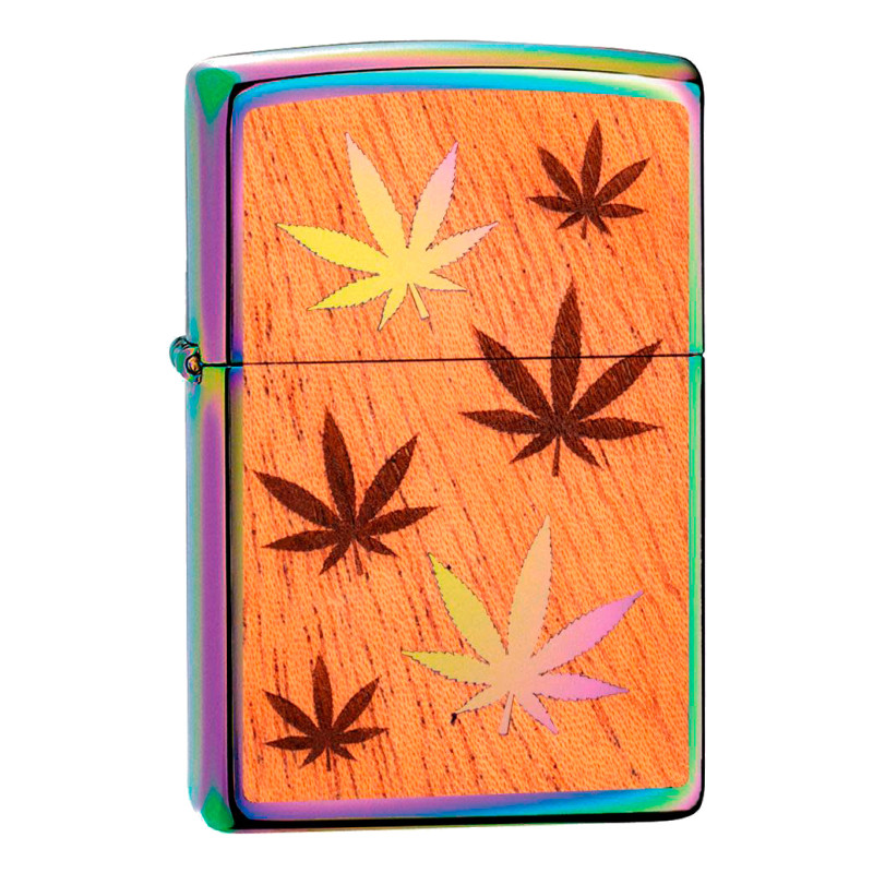 Accendino Zippo 29903 Woodchuck USA Leaves Ricaricabile