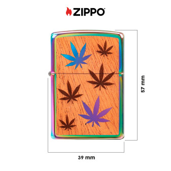 Accendino Zippo 29903 Woodchuck USA Leaves Ricaricabile