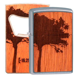 Accendino Zippo 49099 Woodchuck USA Lighter & Bottle Opener Combo