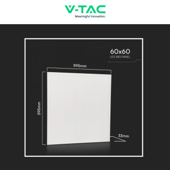 VT-60025 Pannello LED SMD Quadrato 60x60 25W da Incasso con Driver