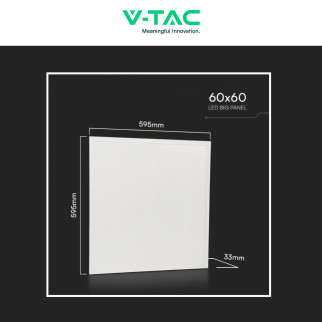 VT-60025 Pannello LED SMD Quadrato 60x60 25W da Incasso con Driver