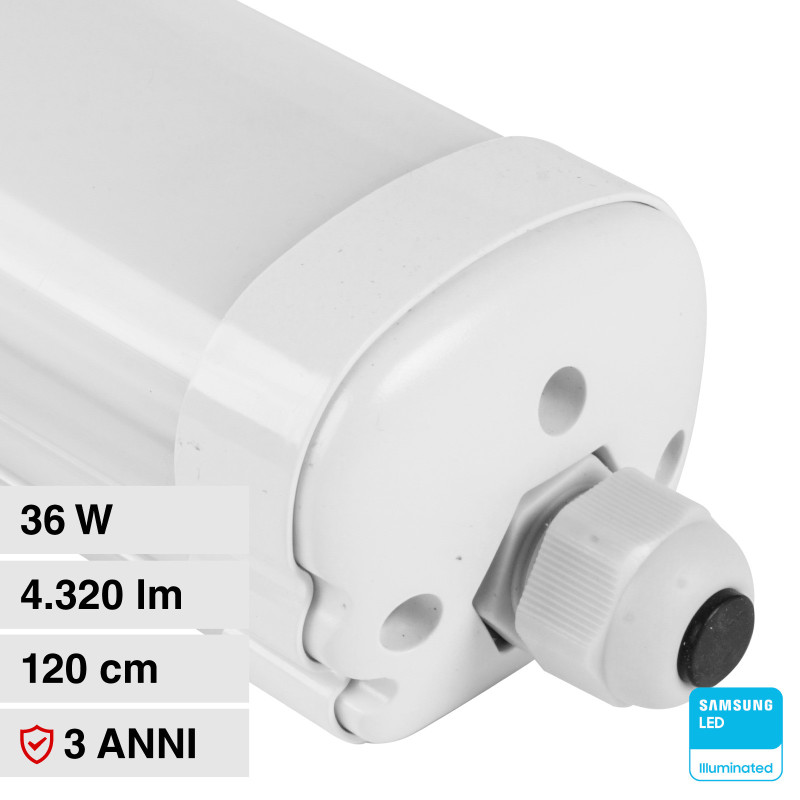 VT-1249S Tubo LED Plafoniera Linkabile 36W Lampadina SMD Chip Samsung