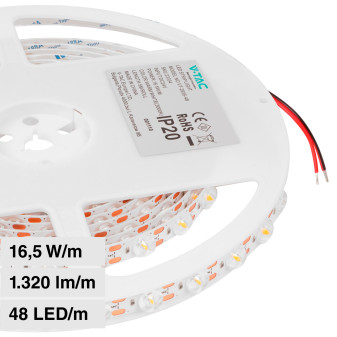 V-Tac VT-2835 Striscia LED Flessibile con Lente 82,5W 48 LED/m 5m