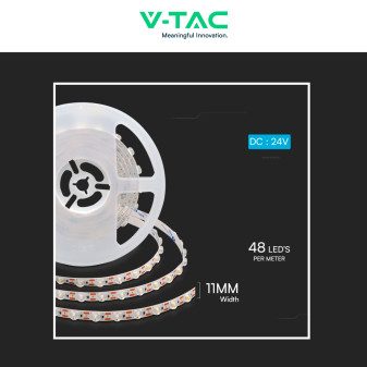 V-Tac VT-2835 Striscia LED Flessibile con Lente 82,5W 48 LED/m 5m